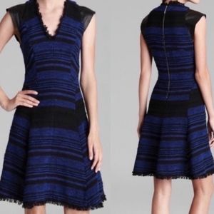 Rebecca Taylor Cobalt Blue/Black Tweed Dress